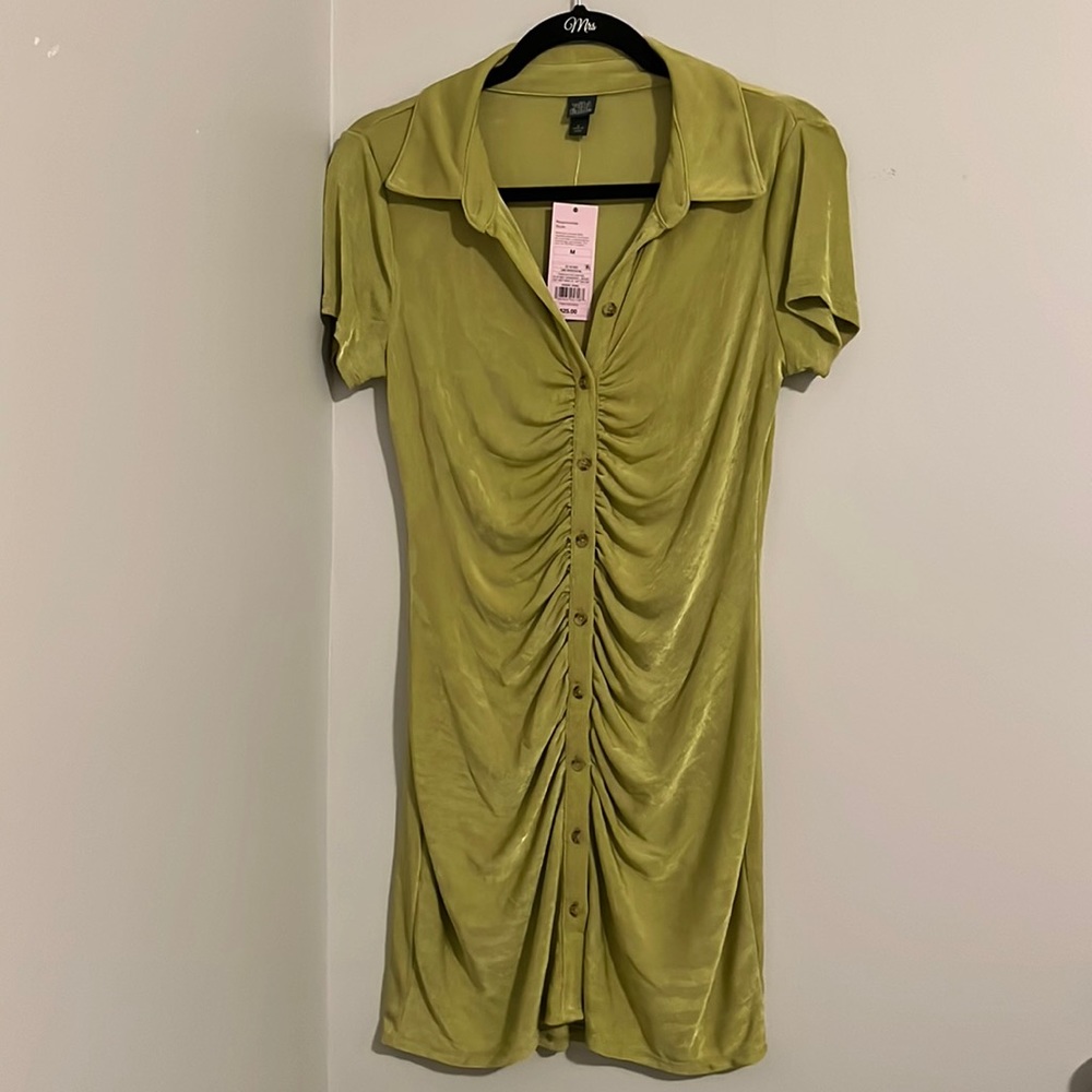 Green Button Dress from Wild Fable